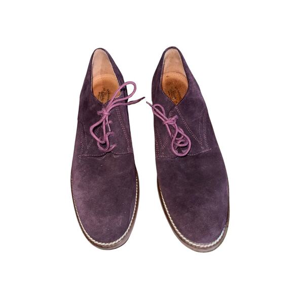 G. H. Bass & Co. "Emmie" Suede Burgundy Plum Oxford Size 9 Loafer Comfort Preppy - Picture 1 of 5
